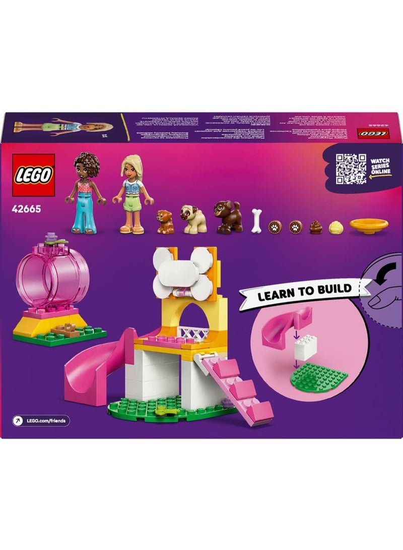 LEGO لعبة LEGO Friends ملعب الجراء للفتيات من عمر 4 سنوات فما فوق - تشمل حديقة مع زلاجة، و2 دمى صغيرة و3 شخصيات كلاب - فكرة هدية إبداعية - 42665 - Image 3